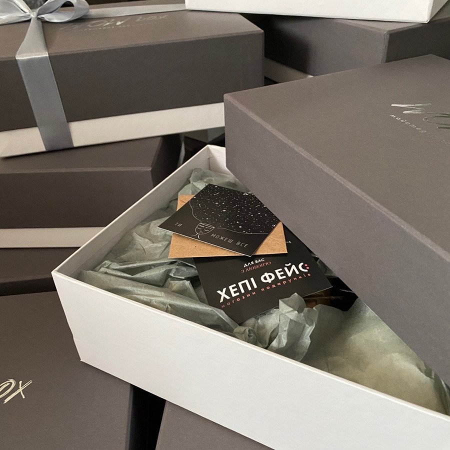 Корпоративний подарунковий набір з кавою брендований