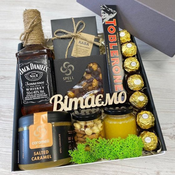 Подарунковий набір з крафтовим шоколадом №24460