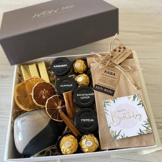 Набір з кавою та кавовою чашечкою №24500