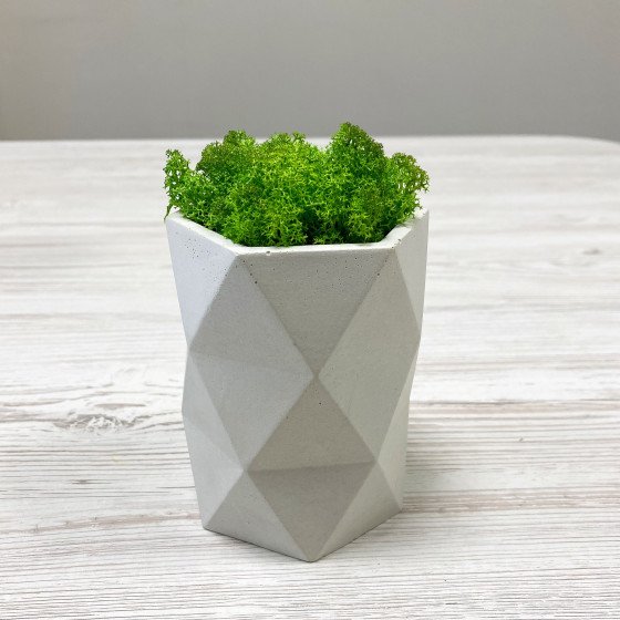 Кашпо з бетону декоративне №2