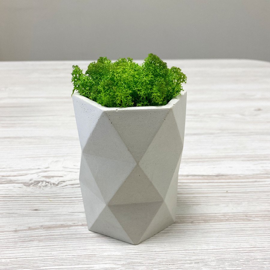 Кашпо з бетону декоративне №2