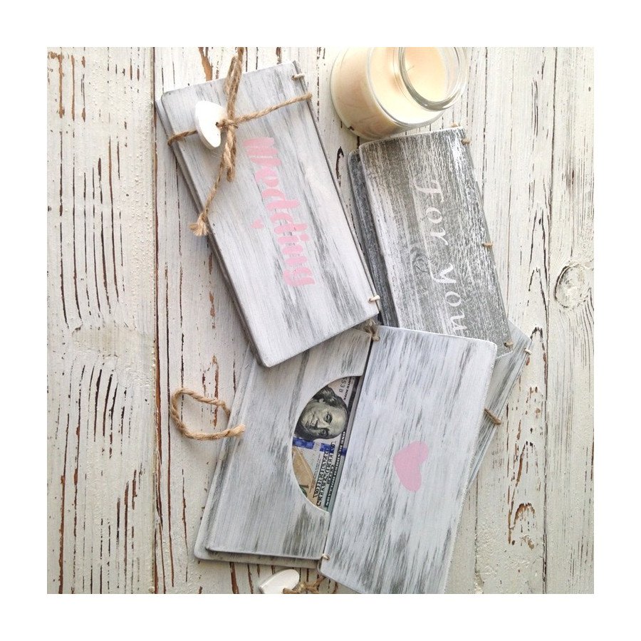 Конверт для грошей сірий