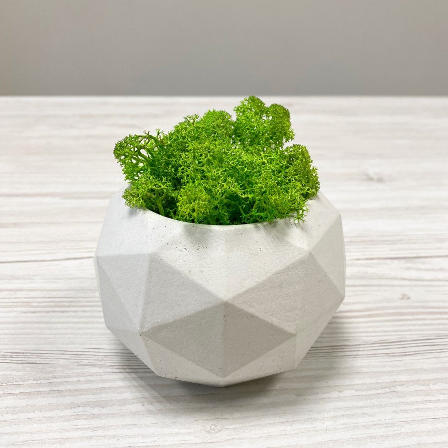 бетонне кашпо біле