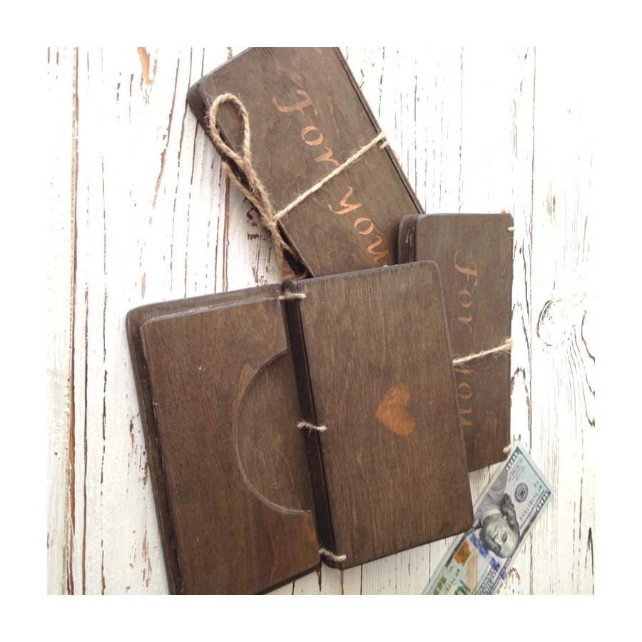 Подарунковий конверт коричневий для грошей