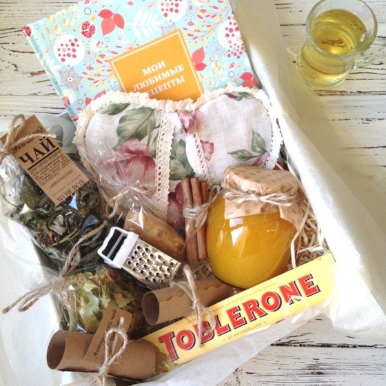 Книга для запису рецептів в наборі з чаєм Жіночі подарункові набори - 2