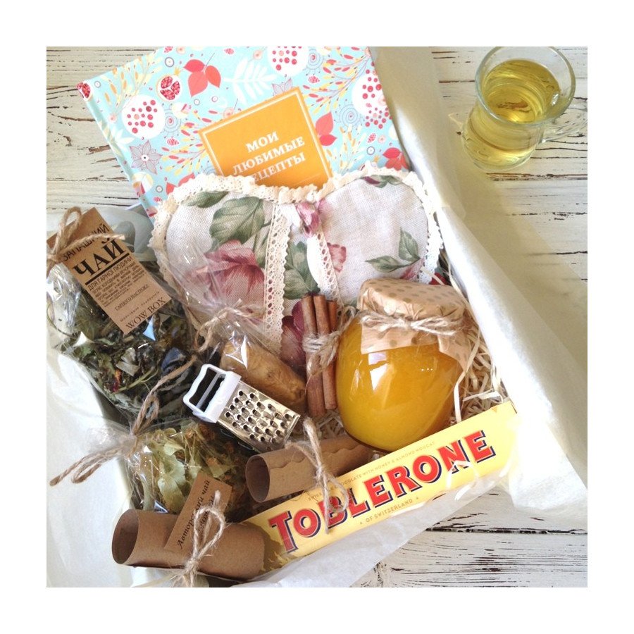 Книга для запису рецептів в наборі з чаєм Жіночі подарункові набори - 2