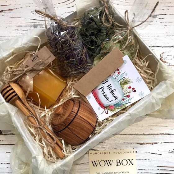 Медовий набір з травами Подарунки на Новий Рік - 1