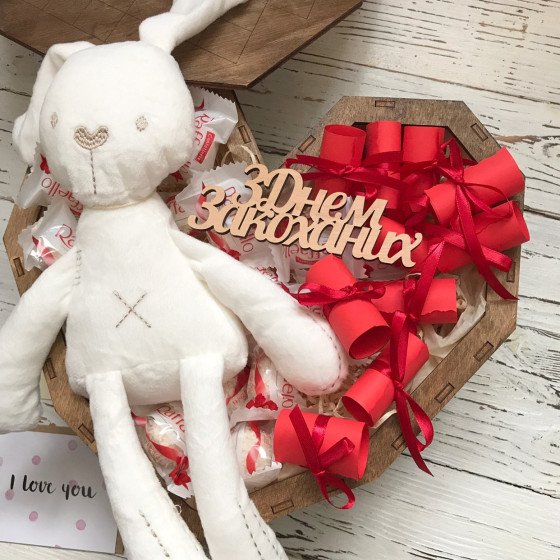 Плюшевый зайчик для девушки подарок купить