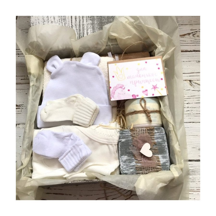 Набір-подарунок на народження дитини №47 Подарункові набори для дітей - 1